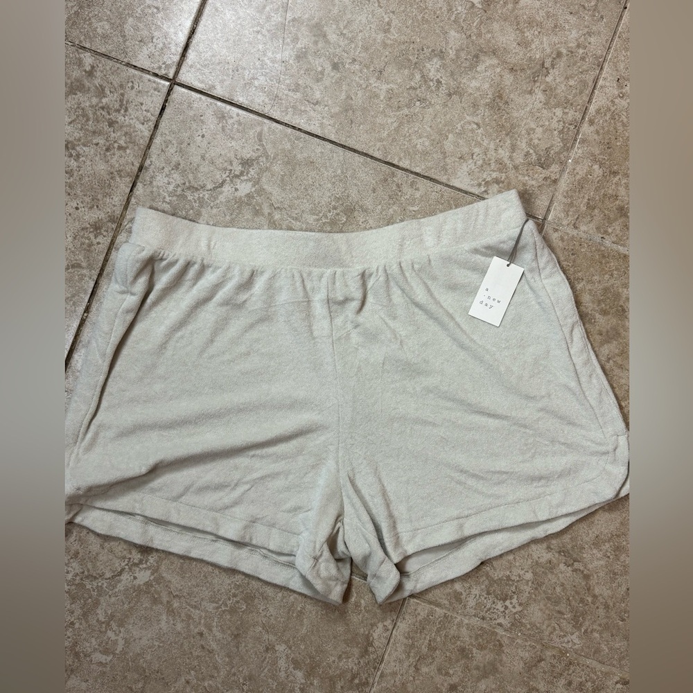 A new‎ day plus size short terry cloth tan